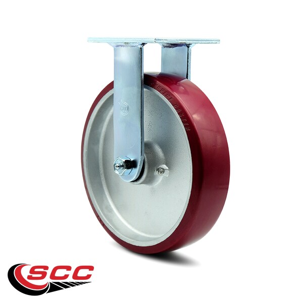 Service Caster 8 Inch Poly on Aluminum Wheel Rigid Caster with Roller Bearing SCC-30R820-PAR - main